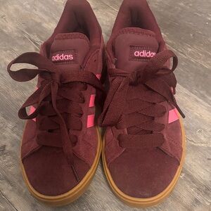 Adidas Women's Burgundy and Pink Grand Court Base 00s